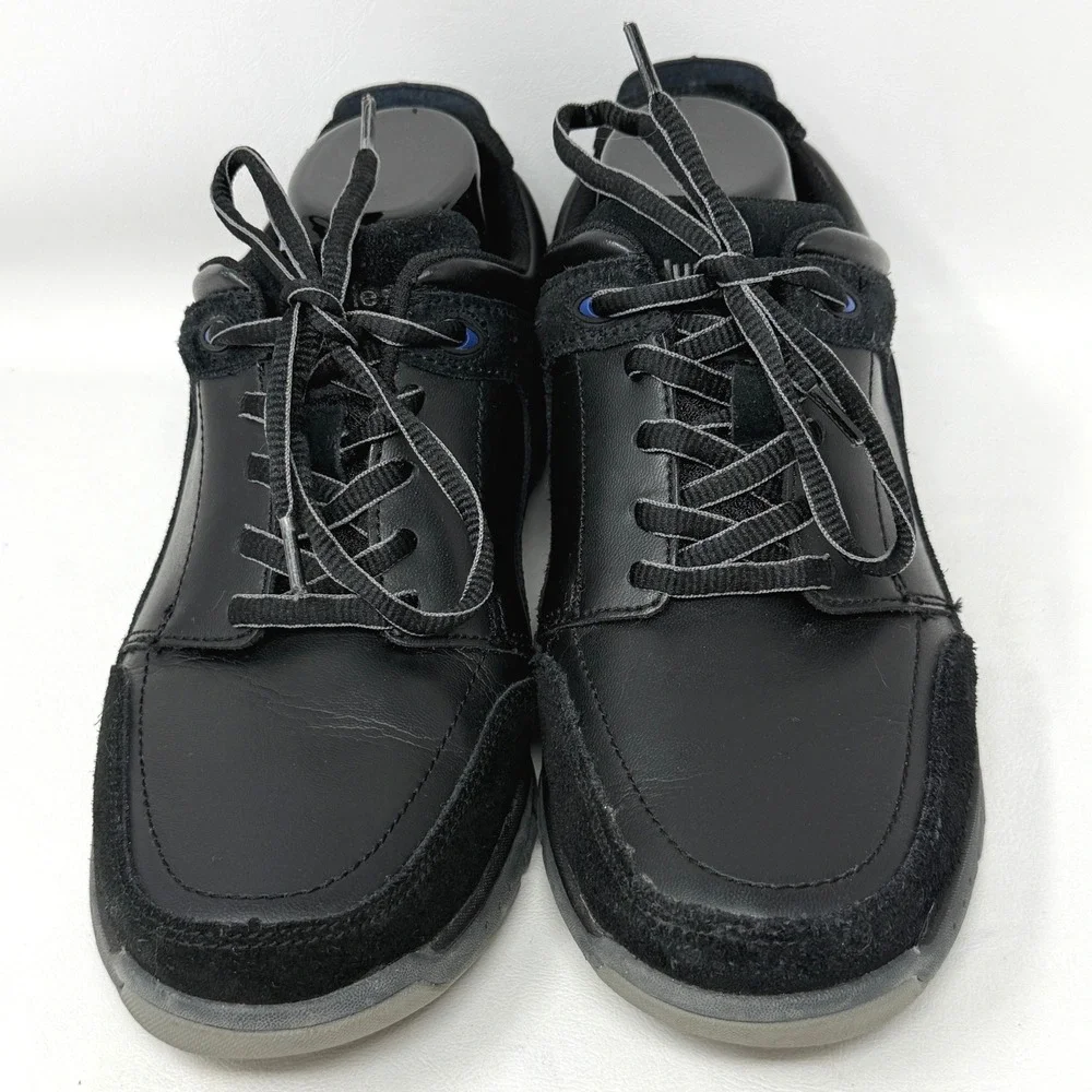Hush Puppies Origin Oxford‎ Shoe Mens 8.5 EW Extra Wide Black Leather Casual